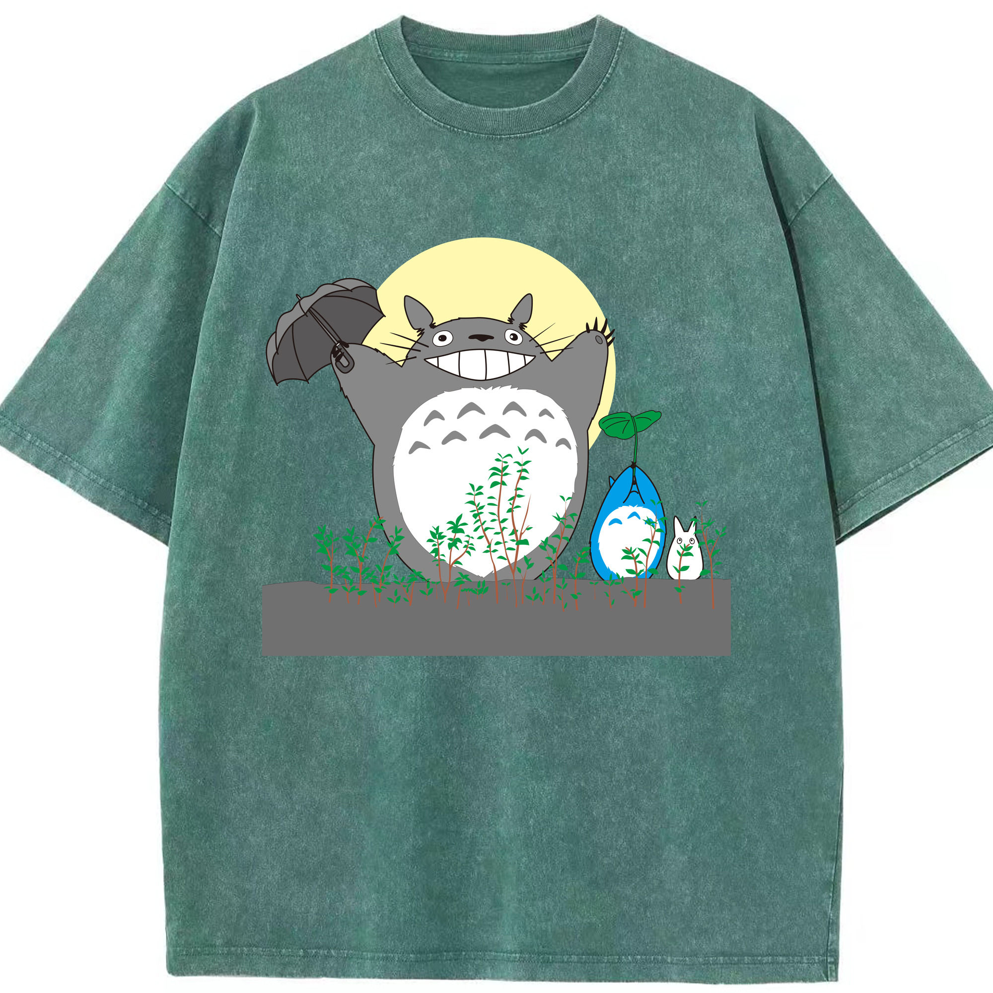（画像用） となりのトトロ 草壁メイ 草壁サツキ My Neighbor Totoro Satsuki Kusakabe Mei Kusakabe 綿100% ヴィンテージ風 半袖Tシャツ（フロントプリント）